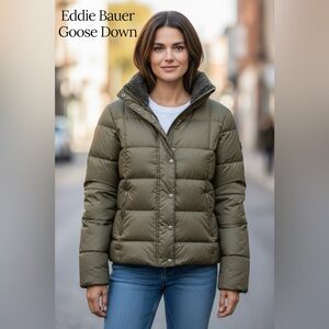 Eddie Bauer Women's Khaki Puffer Jacket